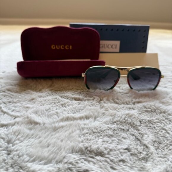 Gucci Urban Pilot Web Block Sunglasses - Picture 1 of 10